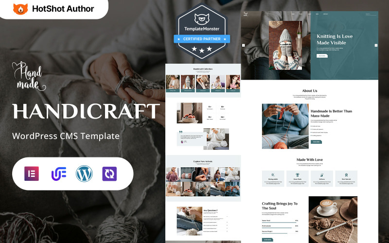 Hand Made - Handmade, Handicraft Boutique And Creative Crafts WordPress Elementor Theme Hand Made - Handmade, Handicraft Boutique And Creative Crafts WordPress Elementor Theme