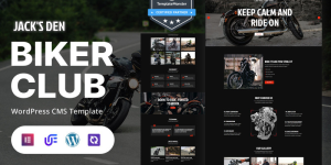 Jack's Den - Motorcycle Club And Biker Community WordPress Responsive Theme
