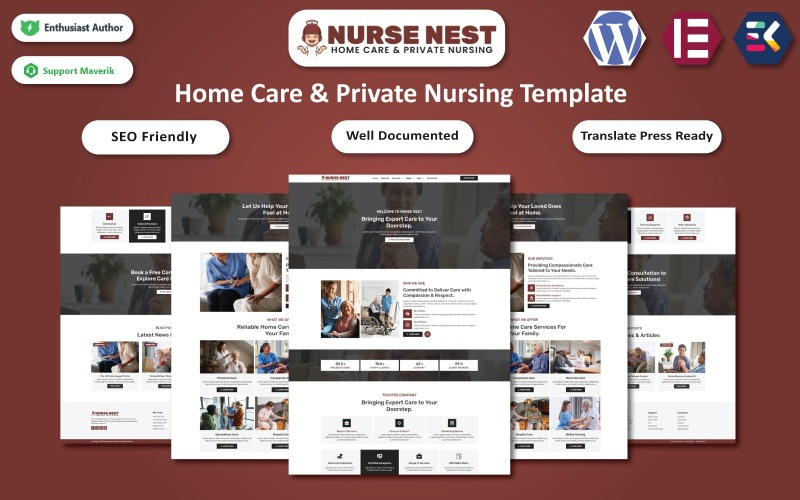 Nurse Nest - Home Care & Private Nursing WordPress Elementor Template Nurse Nest - Home Care & Private Nursing WordPress Elementor Template