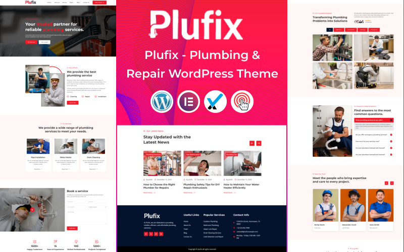 Plufix - Plumbing & Repair WordPress Theme Plufix - Plumbing & Repair WordPress Theme