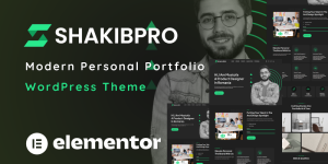 ShakibPro - Personal Portfolio One Page Elementor WordPress Theme