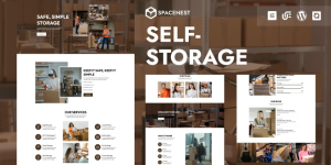 SpaceNest - Self Storage & Moving Solutions WordPress Elementor Theme