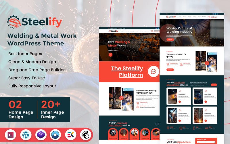 Steelify - Welding & Metal Work WordPress Theme Steelify - Welding & Metal Work WordPress Theme