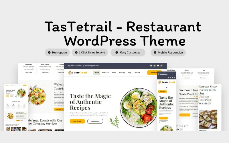 TasTrail- Restaurant WordPress Theme TasTrail- Restaurant WordPress Theme