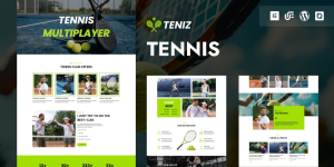 Teniz - Tennis Club & Training Academy WordPress Elementor Theme