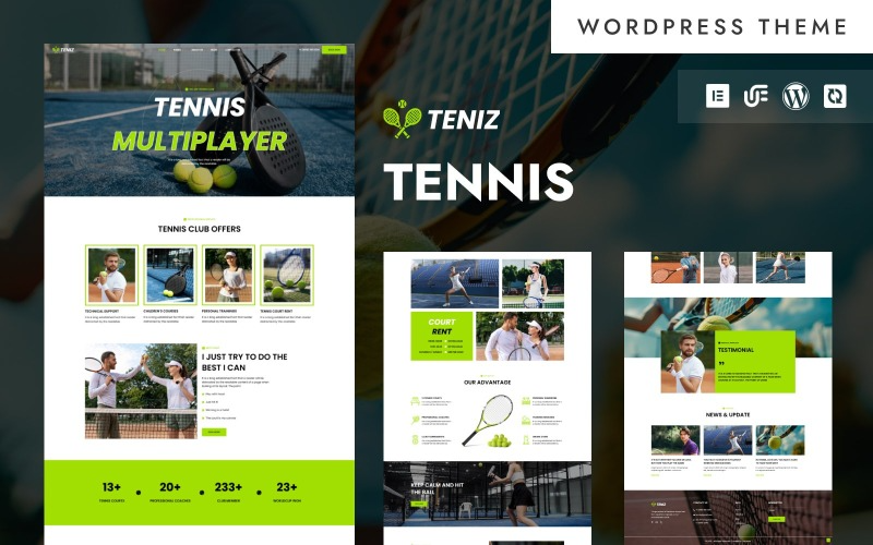 Teniz - Tennis Club & Training Academy WordPress Elementor Theme Teniz - Tennis Club & Training Academy WordPress Elementor Theme