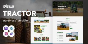 Tiller - Agricultural Machinery, Farming Tools And Tractor WordPress Elementor Theme