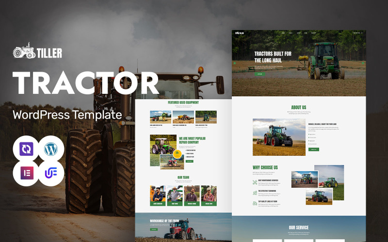 Tiller - Agricultural Machinery, Farming Tools And Tractor WordPress Elementor Theme Tiller - Agricultural Machinery, Farming Tools And Tractor WordPress Elementor Theme