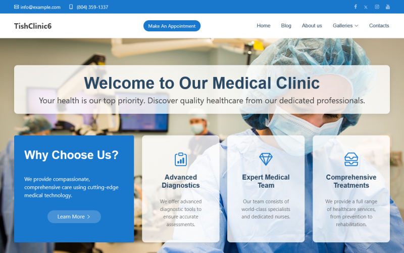 TishClinic6 – Medical Clinic WordPress Theme TishClinic6 – Medical Clinic WordPress Theme