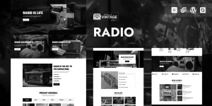 Vintage - Radio Broadcasting & Streaming WordPress Elementor Theme