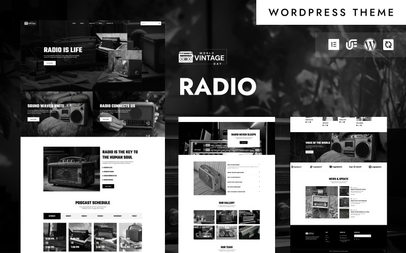 Vintage - Radio Broadcasting & Streaming WordPress Elementor Theme Vintage - Radio Broadcasting & Streaming WordPress Elementor Theme
