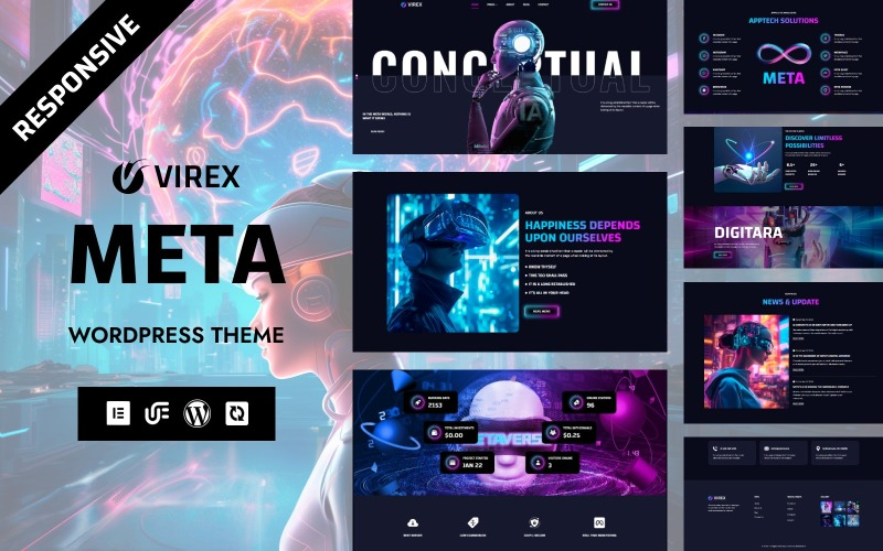 Virex - AI-Powered Business And Technology WordPress Elementor Theme Virex - AI-Powered Business And Technology WordPress Elementor Theme