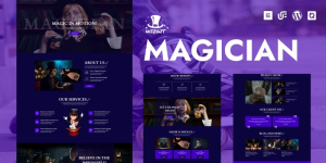 Wizgit - Magician, Magic Tricks & Circus Performer WordPress Elementor Theme