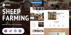 Wool - Sheep Farming, Ranch And Cattle Farm WordPress Elementor Theme