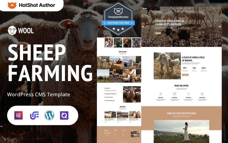 Wool - Sheep Farming, Ranch And Cattle Farm WordPress Elementor Theme Wool - Sheep Farming, Ranch And Cattle Farm WordPress Elementor Theme