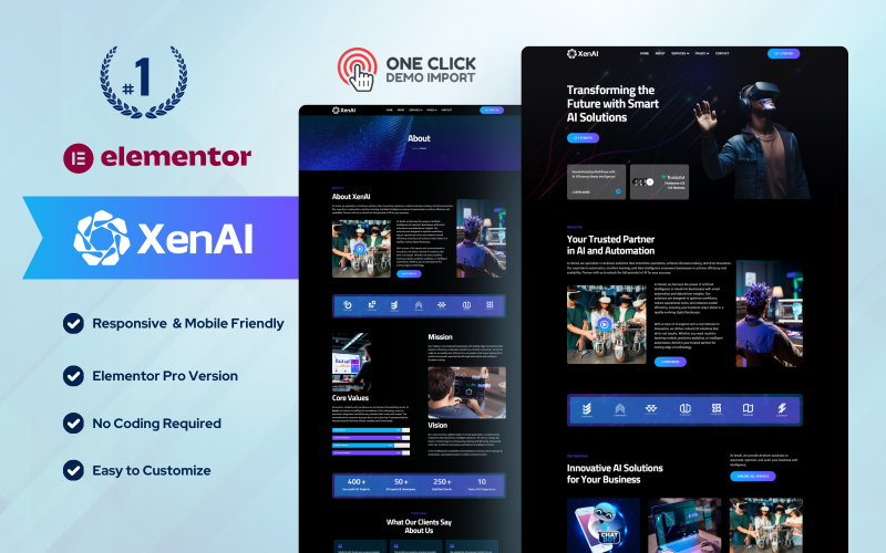 XenAI – AI Marketing Agency WordPress Elementor Template Kits XenAI – AI Marketing Agency WordPress Elementor Template Kits