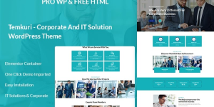 Temkuri - Corporate And IT Solution WordPress Theme