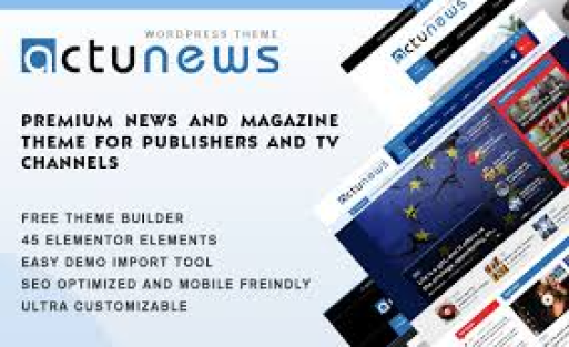 ACTUNEWS - Elementor News and Magazine WordPress Theme