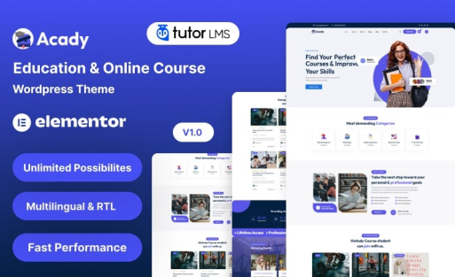 Acady - Education & Online Course WordPress Theme