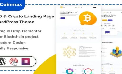 Coinmax - ICO & Crypto Landing Page Original License Key Activation