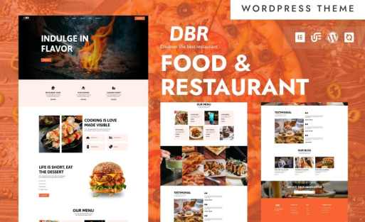 DBR - Elegant Restaurant & Authentic Food WordPress Elementor Theme