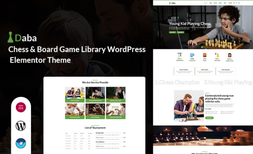 Daba - Chess & Board Game Library WordPress Elementor Theme