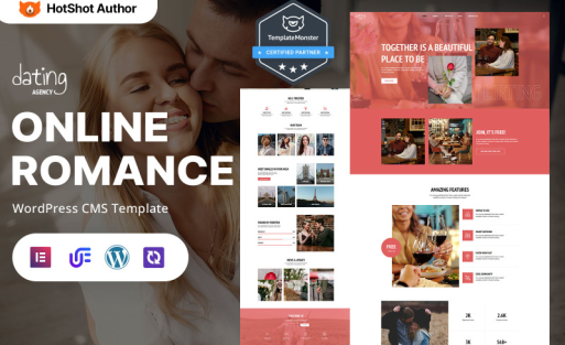 Dating Agency - Romantic Matchmaking And Love Finder WordPress Elementor Theme