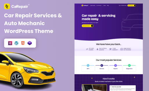 EZ Car Repair – All-in-One Template for Repair Shops and Service Stations WordPress Theme