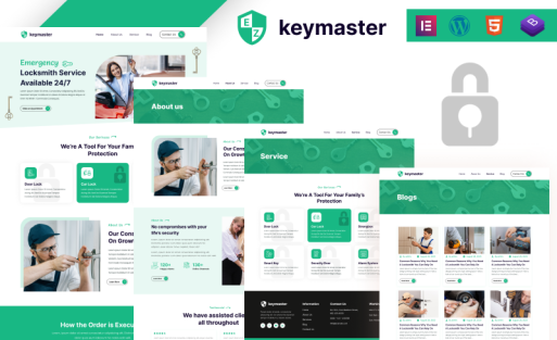 EZ KeyMaster – All-in-One Design for Security and Locksmith Services WordPress Theme