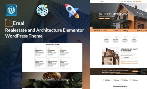 Ereal - Realestate and Architecture Elementor WordPress Theme