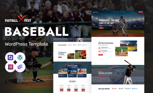 Fastball Fast - Baseball Club And Sports WordPress Elementor Theme