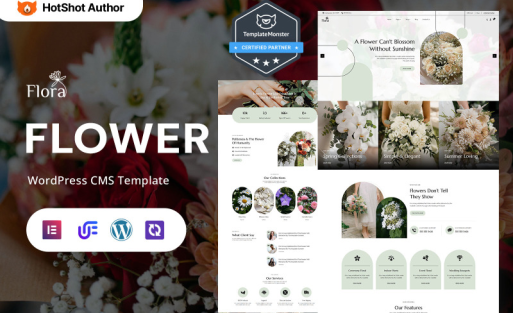 Flora - Flower Shop, Florist Services And Wedding Flowers WordPress Elementor Theme