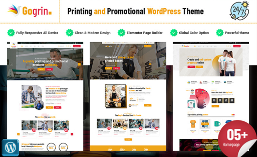 Gogrin - Printing and Promotional WordPress Theme