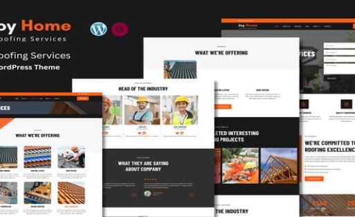 Joy Home - Roofing Services WordPress Theme License Key
