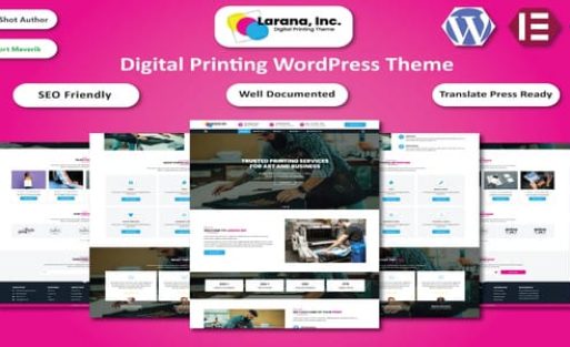 Larana Inc - Digital Printing WordPress Theme Original License Key Activation
