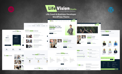 Life Vision Studio - Life Coach, Speaker & Businsee Developer WordPress Theme