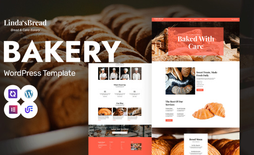 Linda's Bread - Bakery And Organic Bread WordPress Elementor Them