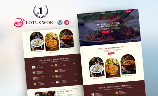 Lotus Wok — Chinese Restaurant Elementor Landing Page Elementor Kit