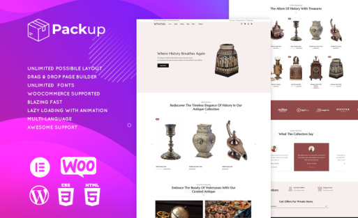 Machala - Vintage Collectibles & Antique Store Elementor Theme WordPress Theme