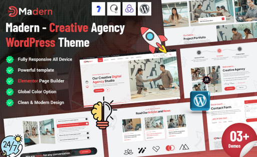 Madern - Creative Agency WordPress Theme