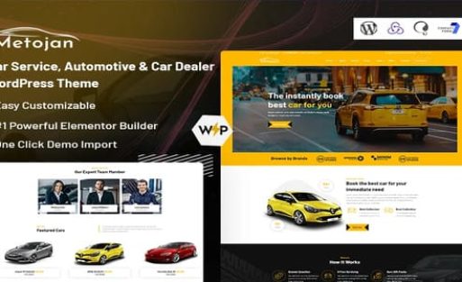 Metojan - Car Service, Automotive & Car Dealer WordPress Theme Original License Key Activation