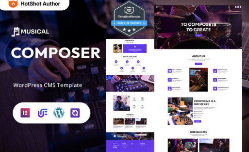 Musical - Composer And Music Portfolio WordPress Elementor Theme
