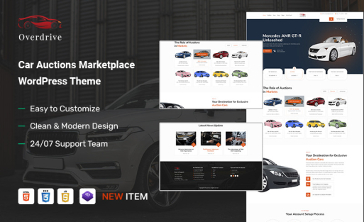 Overdrive – Car Auctions Marketplace & Steelworks WordPress Theme
