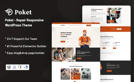 Poket - Repair Responsive WordPress Theme Original License Key Activation