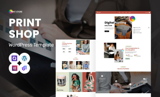 Prnt Store - Print Shop, Digital Printing And Custom Printing Services WordPress Elementor Theme