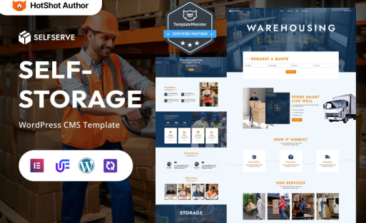 SelfServe - Self-Storage Facility, Packing Services And Warehouse WordPress Elementor Theme