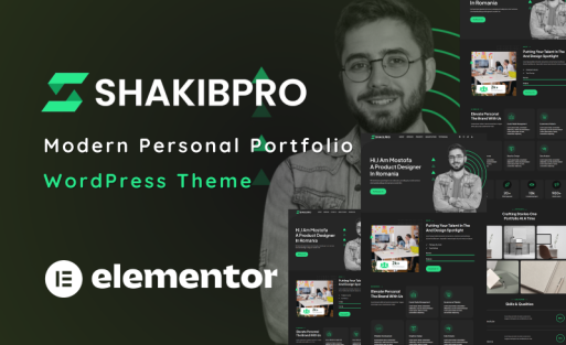 ShakibPro - Personal Portfolio One Page Elementor WordPress Theme