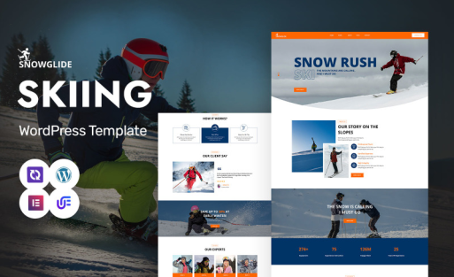 Snow Glide - Skiing Academy And Winter Sports WordPress Elementor Theme