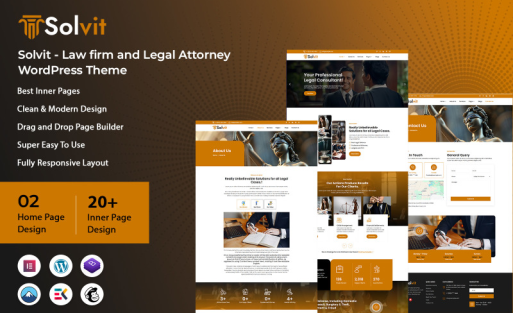Solvit - Law firm and Legal Attorney WordPress Theme