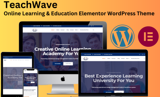 TeachWave - Online Learning & Education Elementor WordPress Theme